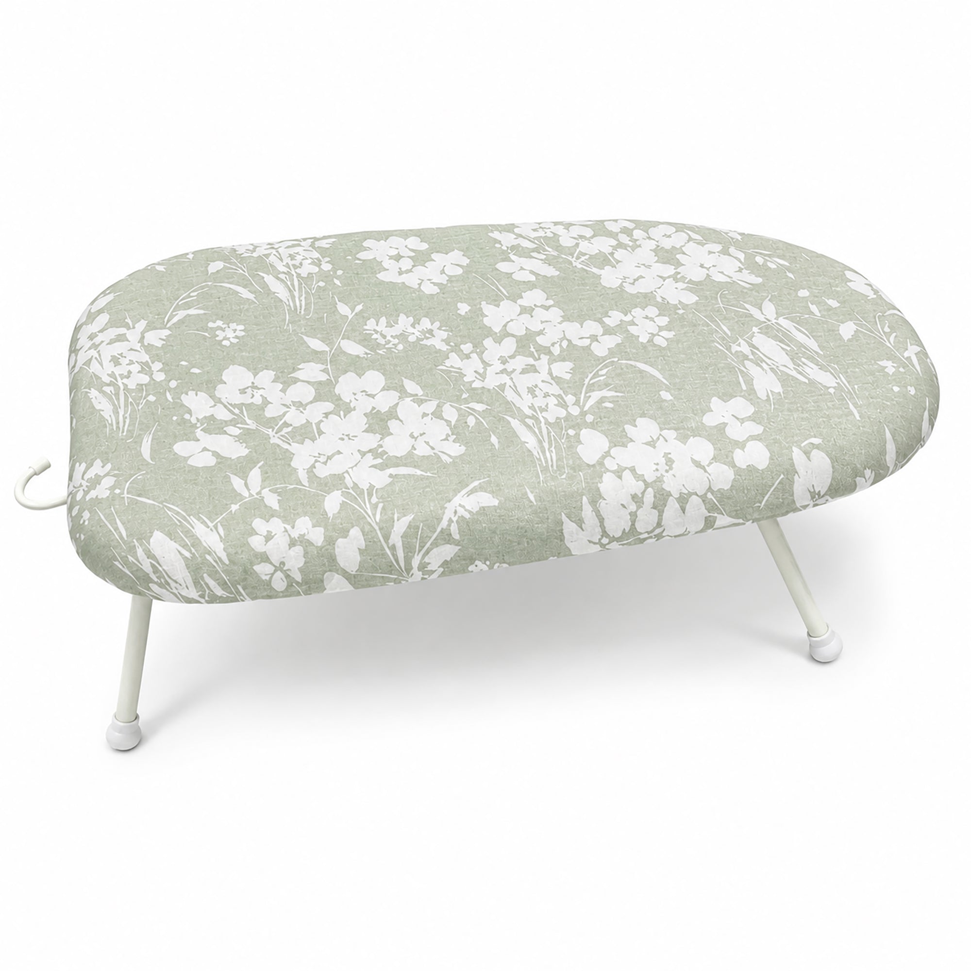 Tabletop Ironing Board with Foldable Legs & Hanging Hook Floral