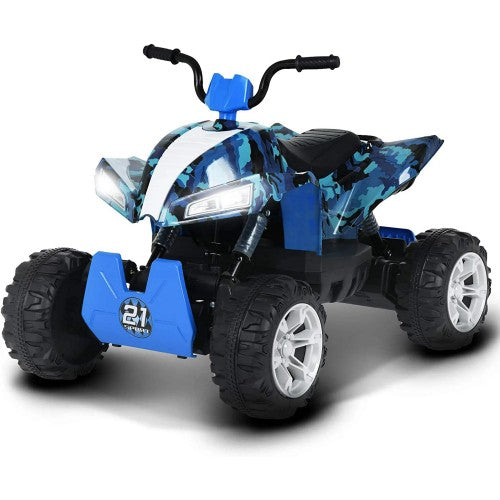Uenjoy 24V Kids ATV 4 Wheeler, Ride On Car Toy ATV with LED Lights, 4-Wheel Suspension, 2 Speeds, Music, Radio, Bluetooth, USB