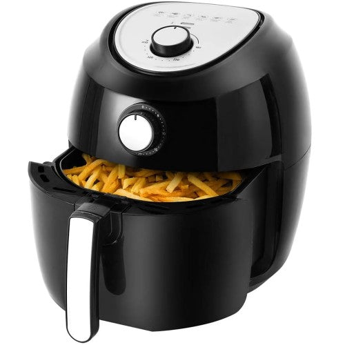 5.8Qt Air Fryer, 1700W XL Air Fryer with Dual Knob Control, Temperature Control, 6 Preset Cooking Modes, Recipe Book - AF10C