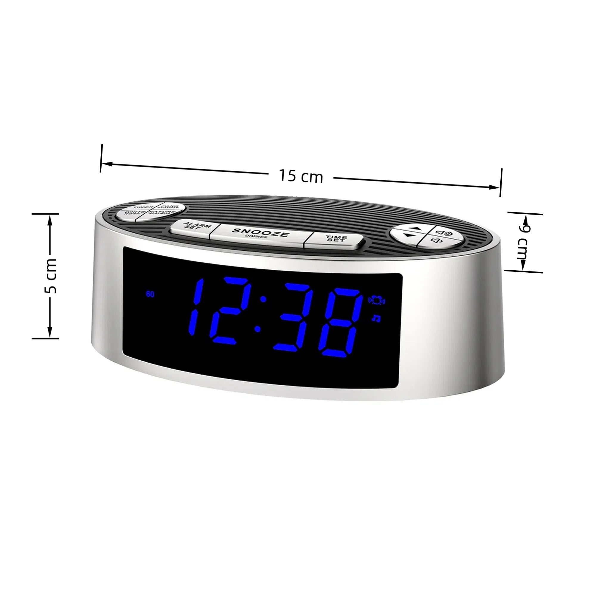 2-in-1 Digital Alarm Clock with White Noise Machine, 20 Soothing Sounds, 5 Timer Options, Dimmable LED Display, Snooze Function, USB-C Charging, for Bedroom and Travel Model 301 Product Code: Alarm_itoma_301