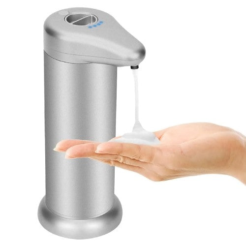 Automatic Soap Dispenser, 300ml Infrared Motion Sensor Foam Soap Dispenser for Home, Kitchen, Bathroom (Silver)