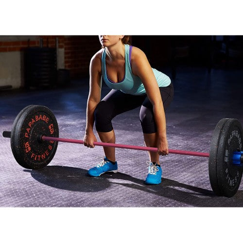 Olympic Bar, 6.6-Foot Solid 2 inch Barbell. 1500 LB Weight Capacity Lifting Bar for Women, Weightlifting, Home, Gym (25mm Grip) - 1026796