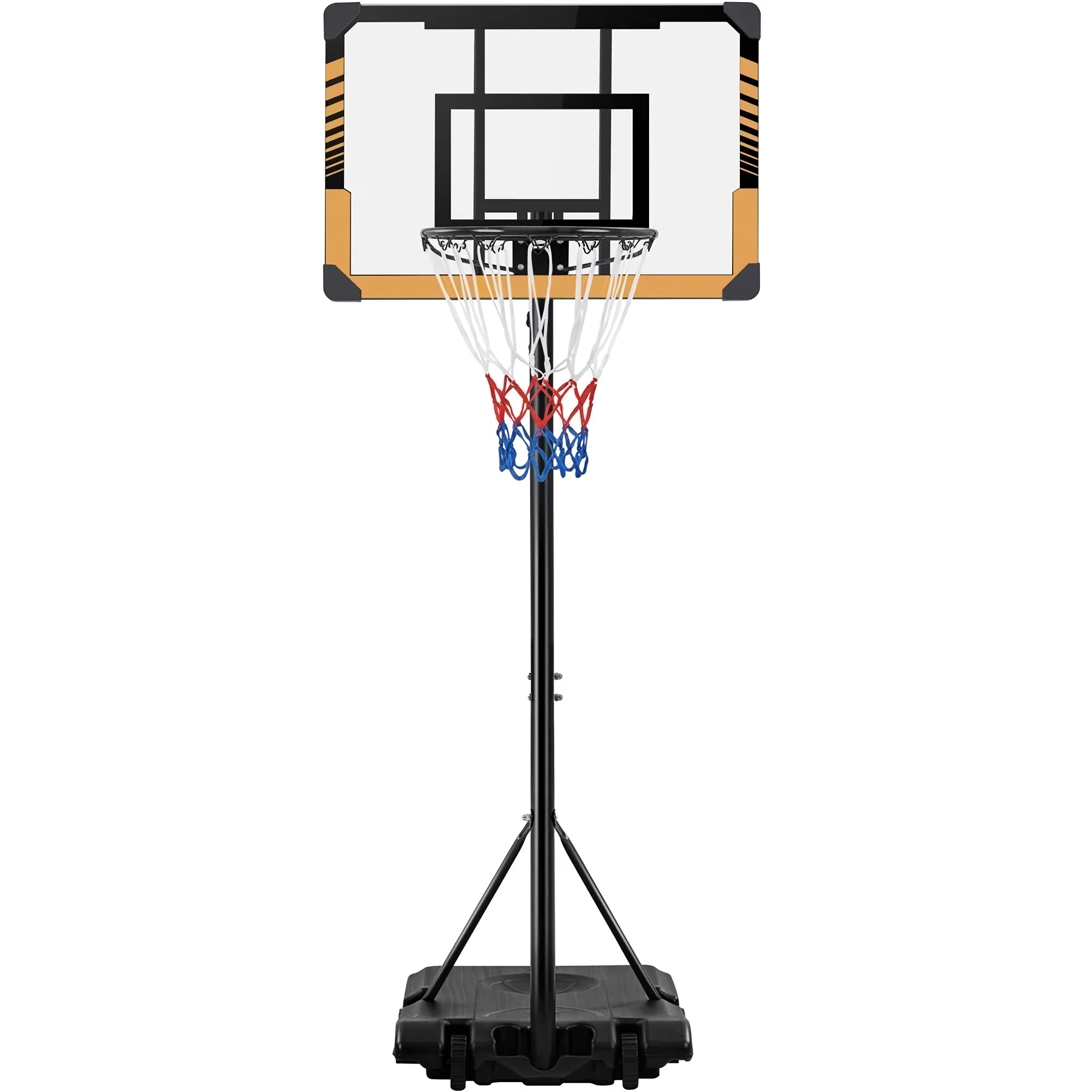 6-7ft Kids Basketball Hoop, Portable Adjustable Height Basketball Set with Wheels, 28 inch Backboard for Kids, Ages 4-10 - 592487