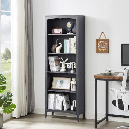 5 Tier Wooden Bookcase, 167 cm H Open Display Bookshelf with Storage Shelves for Home, Bedroom, Office