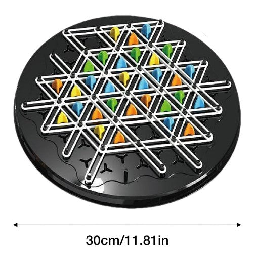 Chain Geometry Chess, Chain Triangle Puzzle Board Game, 2 to 4 Players Strategy Game for Kids, Adults, Family