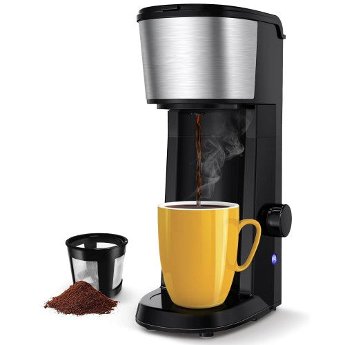 108 PCS BONSEN KITCHEN Single Serve Coffee Maker, 14oz Compact Coffee Machine with Auto Shut-Off, Reusable Filter for Ground Coffee, Home, Kitchen, Travel (Pallet)