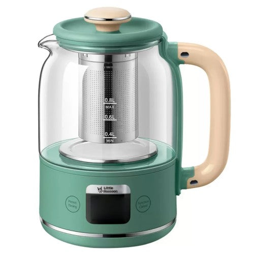 Electric Health Kettle, 0.8L Multifunctional Tea Pot with 5 Preset Modes, Temperature Control, LED Display, Auto Shut-Off for Tea, Coffee