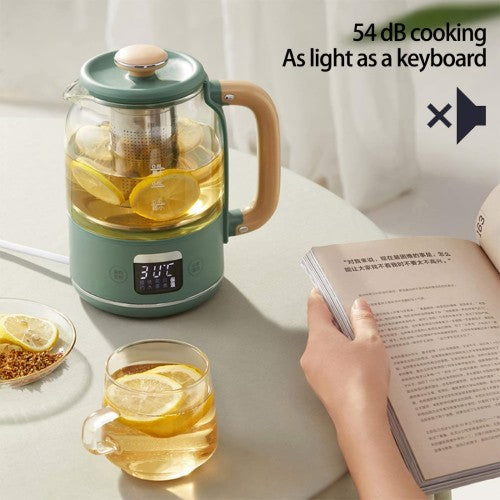 Electric Health Kettle, 0.8L Multifunctional Tea Pot with 5 Preset Modes, Temperature Control, LED Display, Auto Shut-Off for Tea, Coffee