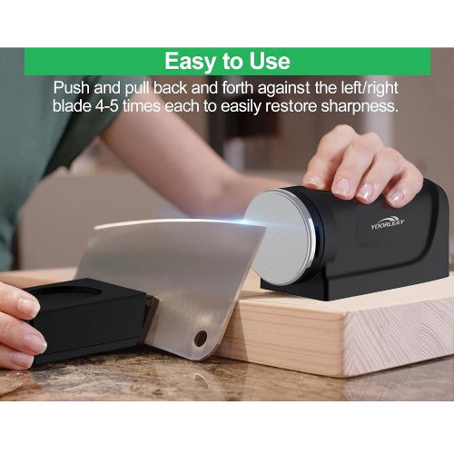YOORLEAY Electric Rolling Knife Sharpener with Adjustable 15-32 Degree Sharpening Angle for Grinding, Polishing