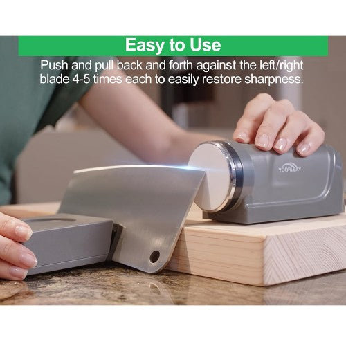 YOORLEAY Electric Rolling Knife Sharpener with Adjustable 15-32 Degree Sharpening Angle for Grinding, Polishing