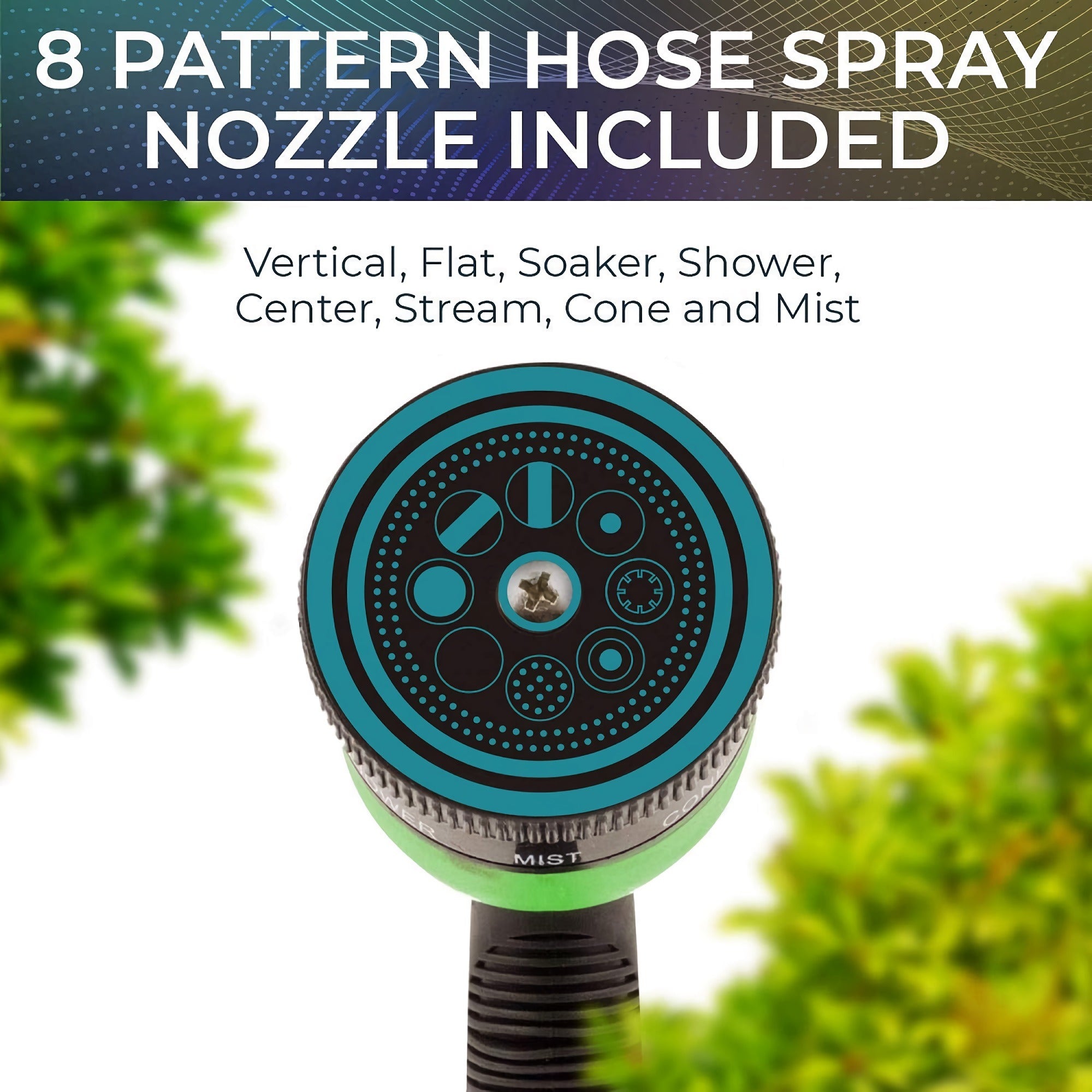25 FT Expandable Garden Hose, Lightweight Anti Kink Flexible Garden Hose with 8 Function Nozzle, 3/4 inch Diameter, Extra Strength Fabric (Black) - JB25