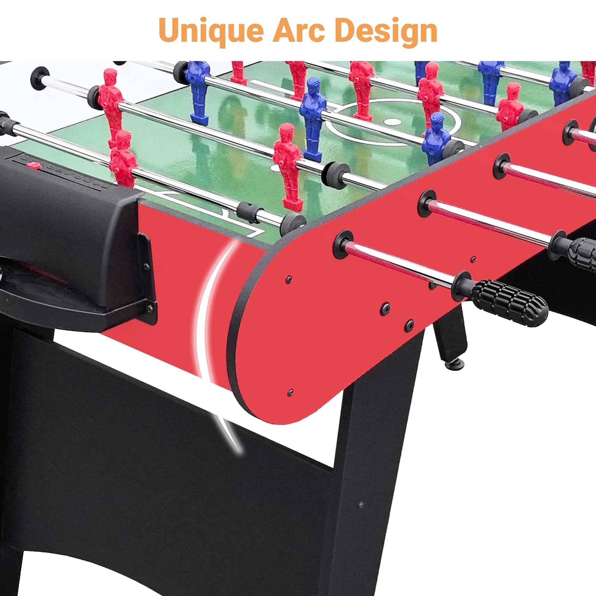 48 Inch Foosball Table, Competitive Table Soccer Game Set with Ergonom ...