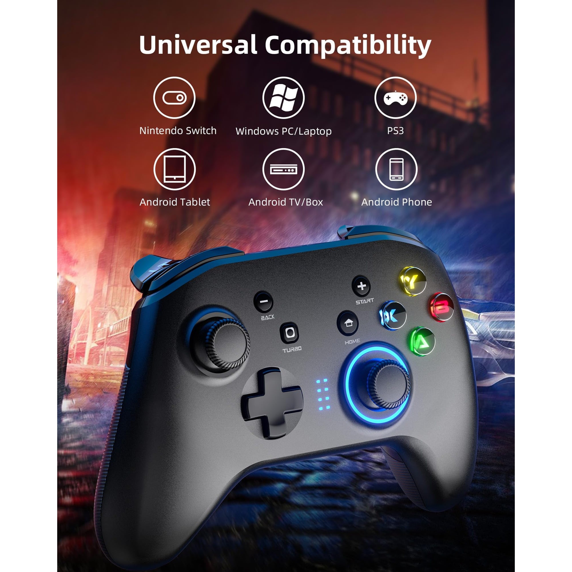 Wireless Gaming Controller for Switch, PC, Android & PS3, 2.4G USB Rec ...