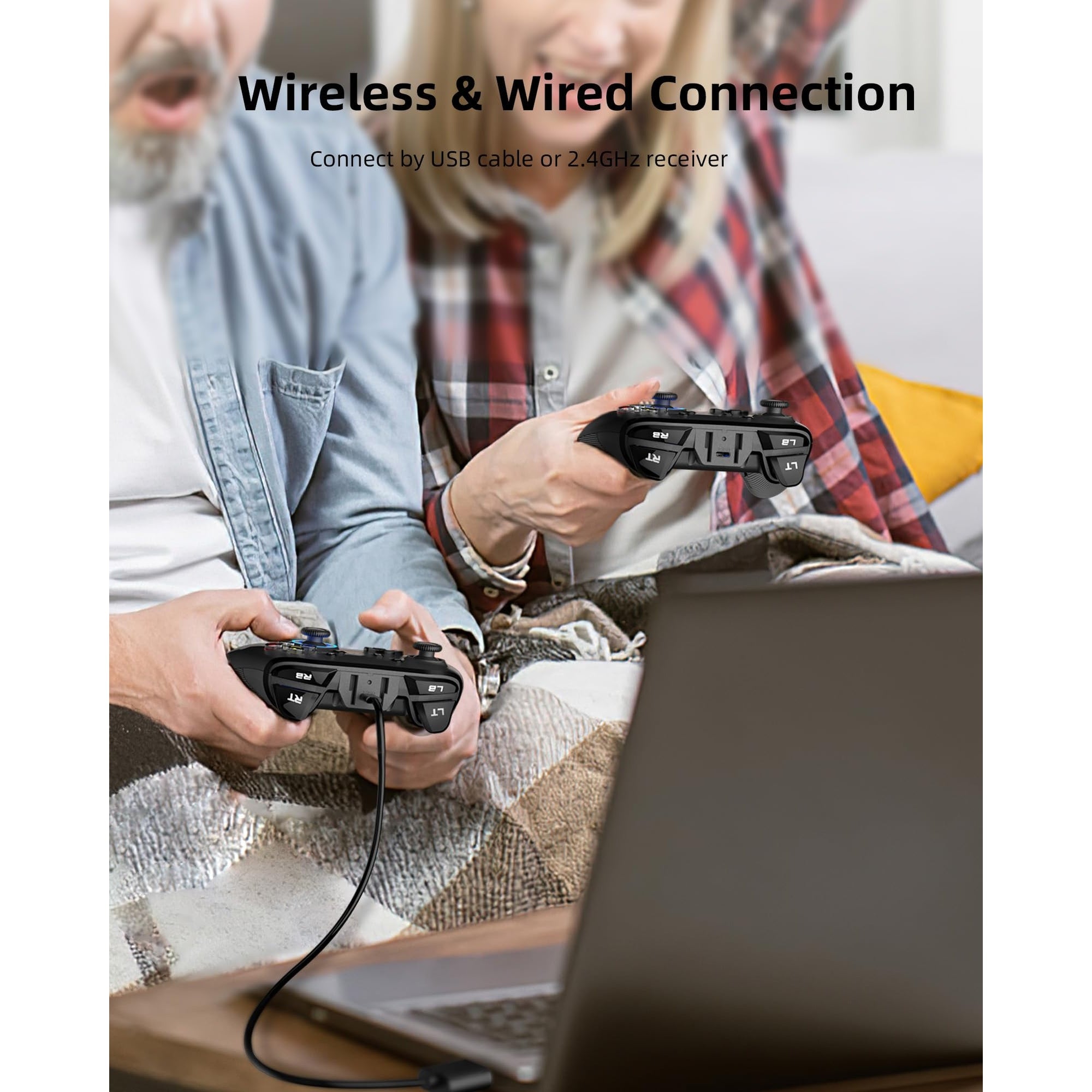 Wireless Gaming Controller for Switch, PC, Android & PS3, 2.4G USB Rec ...