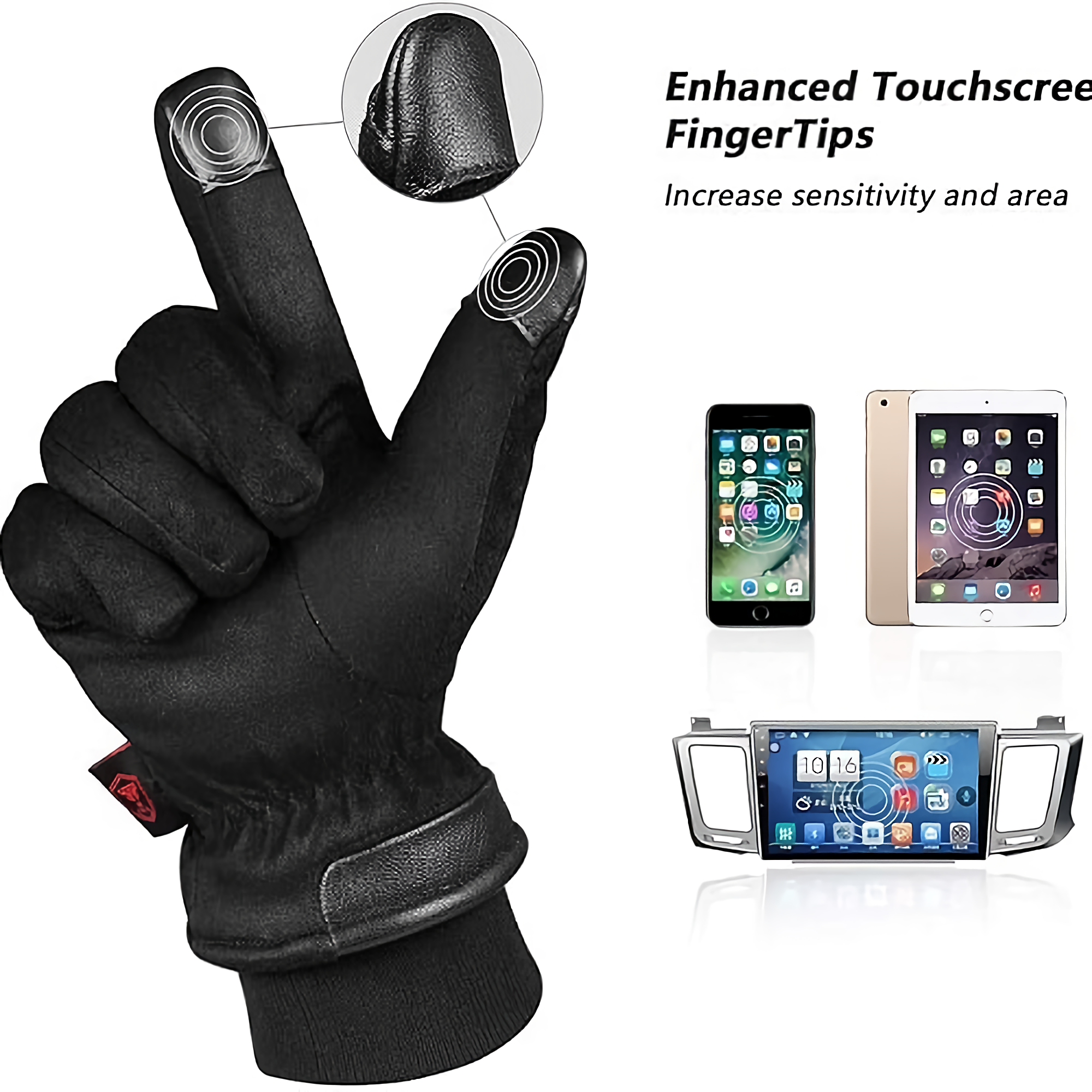 2 Pairs Winter Gloves for-Waterproof, Windproof, Thermal Warm Touchscreen Gloves for Driving, Cycling, Outdoor Sports - Cold Weather Gloves for -30°C