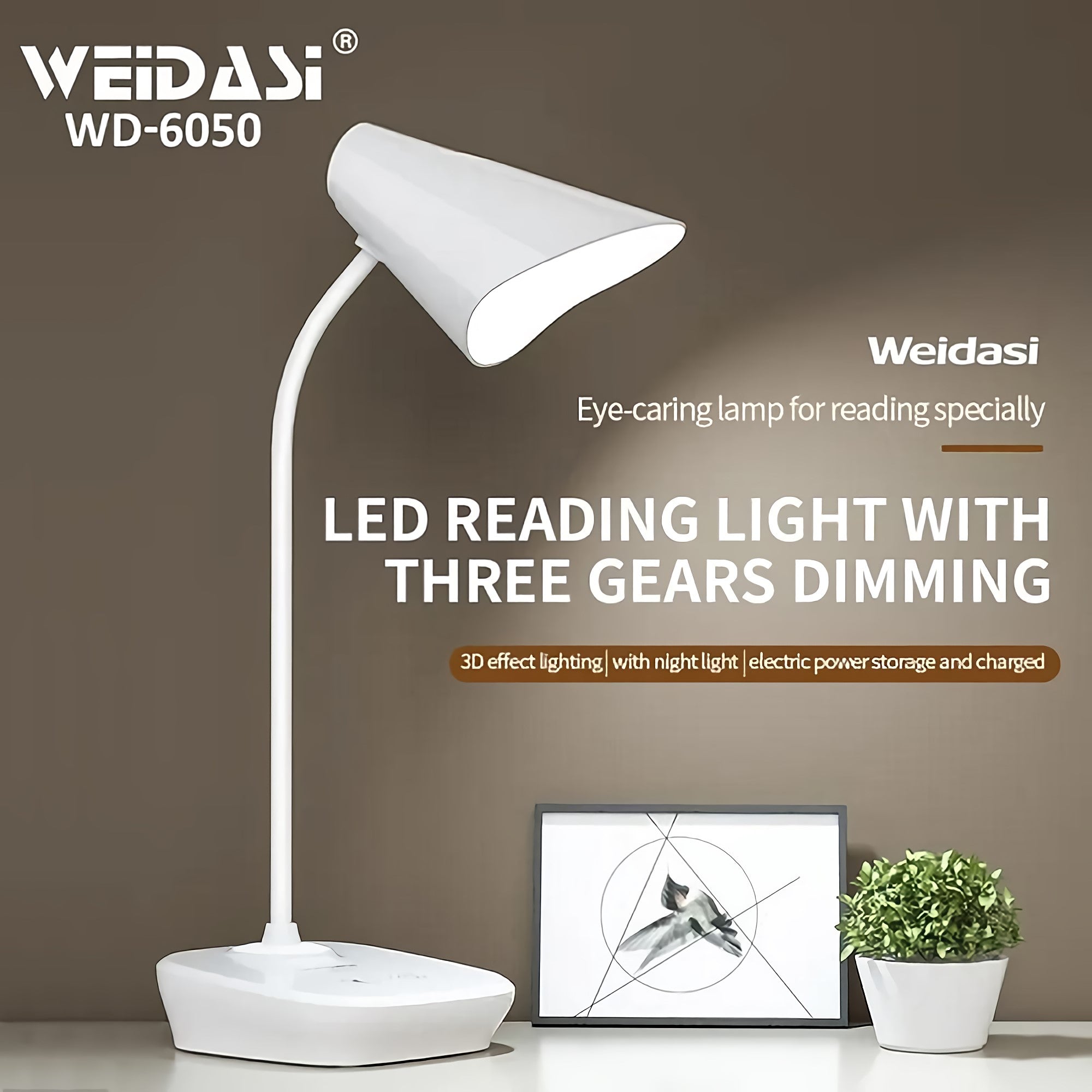 LED Lamp-reading light third gear dimming eye-caring lamp for reading specially table reading lamp