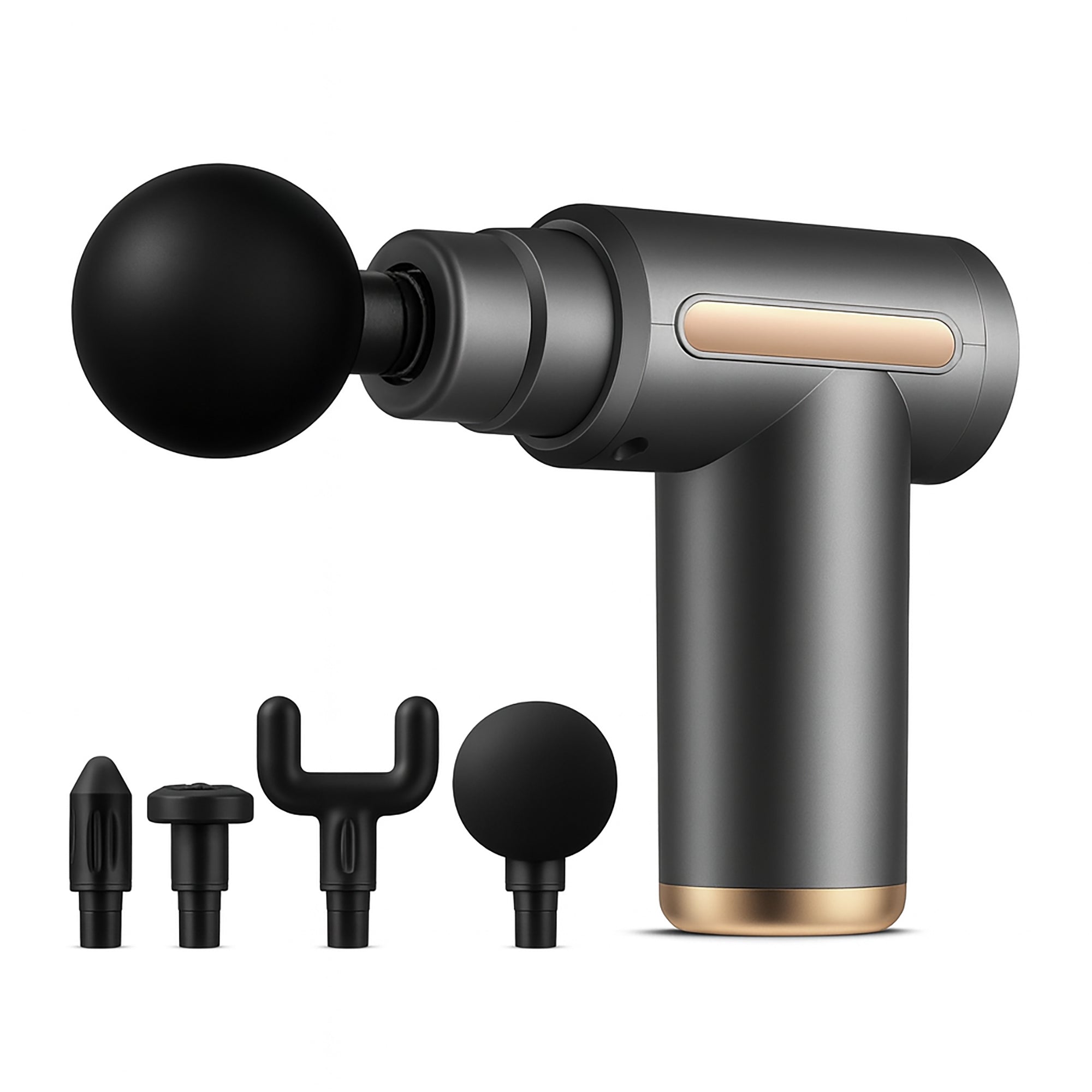 Mini Massage Gun Deep Tissue Percussion Muscle Massager, Portable Handheld Massage Gun with 4 Heads & 4 Speeds, Quiet Brushless Motor, Rechargeable Cordless for Pain Relief, Athletes, Home & Travel