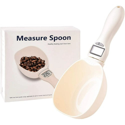 Digital Measuring Spoon, 1g-800g Weigh Food Scoop with LCD Display, 4 Measuring Units for Cooking, Baking, Pet Food