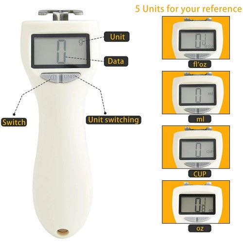 Digital Measuring Spoon, 1g-800g Weigh Food Scoop with LCD Display, 4 Measuring Units for Cooking, Baking, Pet Food