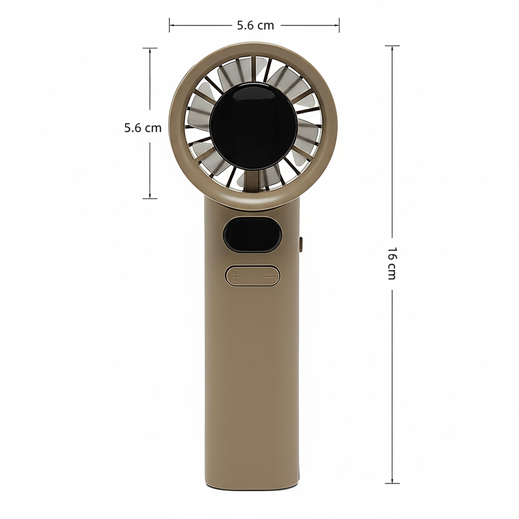 Mini Handheld Fan Rechargeable Portable Bladeless Fan with LED Display, Adjustable Speed & Quiet Operation USB-C Charging Compact Desk & Travel Fan Model M11 (Coffee Color)