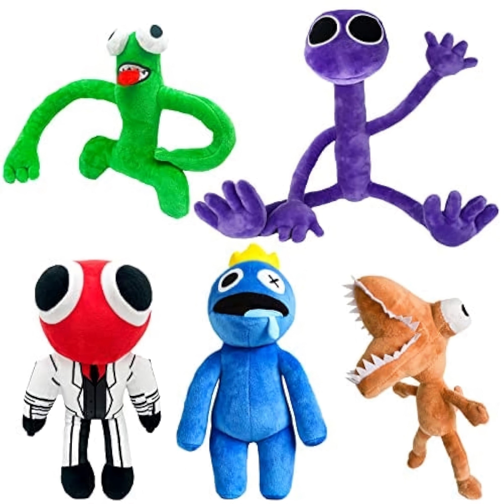 5 PCS Rainbow Friends Plush Toy, Colourful Cute Plushy Toys for Children, Kids (Random Colour)