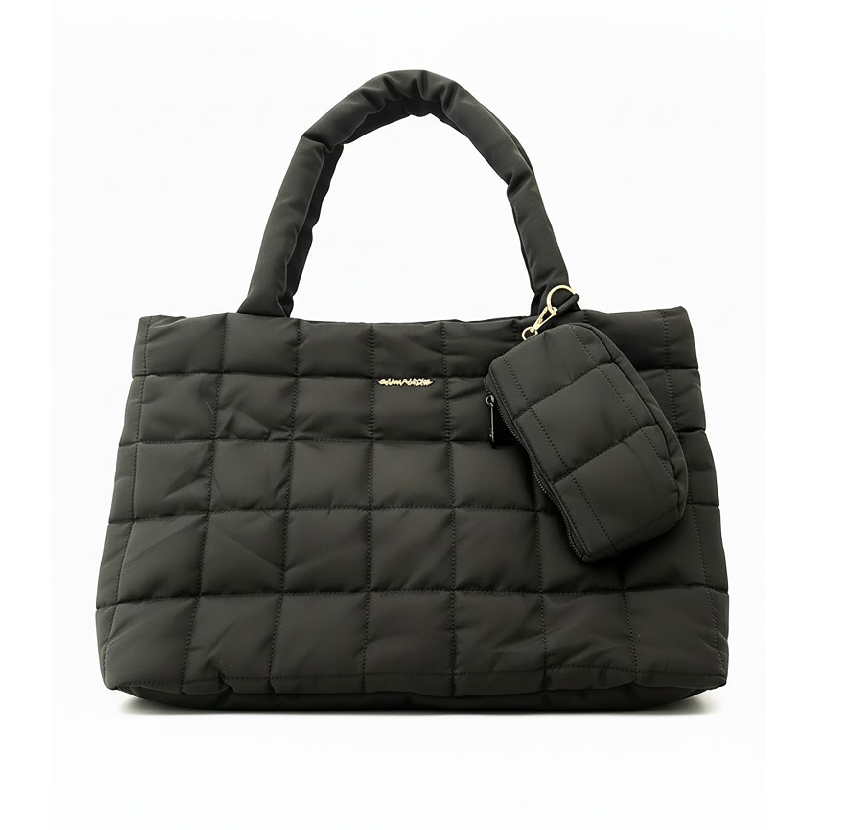 Quilted Tote Handbag with Detachable Pouch, Lightweight Large Capacity Shoulder Bag for Women – Stylish Work, Travel & Everyday Use