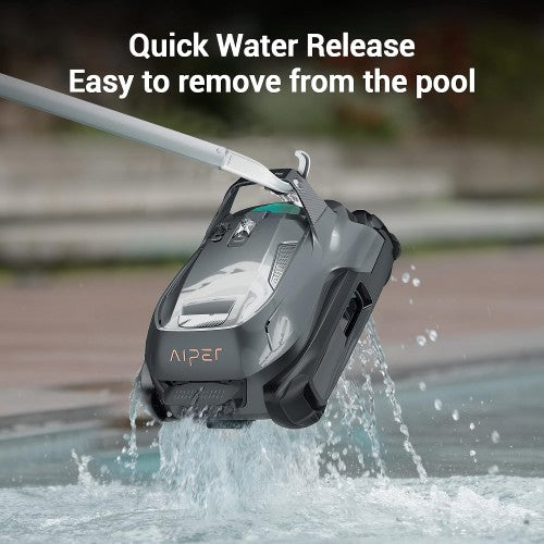 AIPER SEAGULL PLUS Cordless Pool Vacuum, Robotic Pool Cleaner with Strong Suction, LED Indicator for Above/In-Ground Flat Pools Up to 60 ft