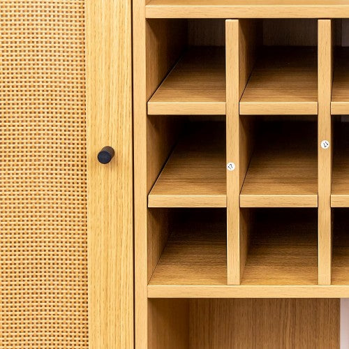 Sideboard Cabinet, Accent Storage Cabinet with Adjustable Shelves, Wine Rack for Home, Kitchen, Dining Room