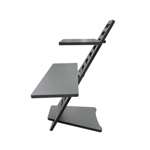 HARMONI Wooden Standing Desk, Laptop Desk Attachment Height Adjustable Stand Table Raiser for Home, Office (Black)