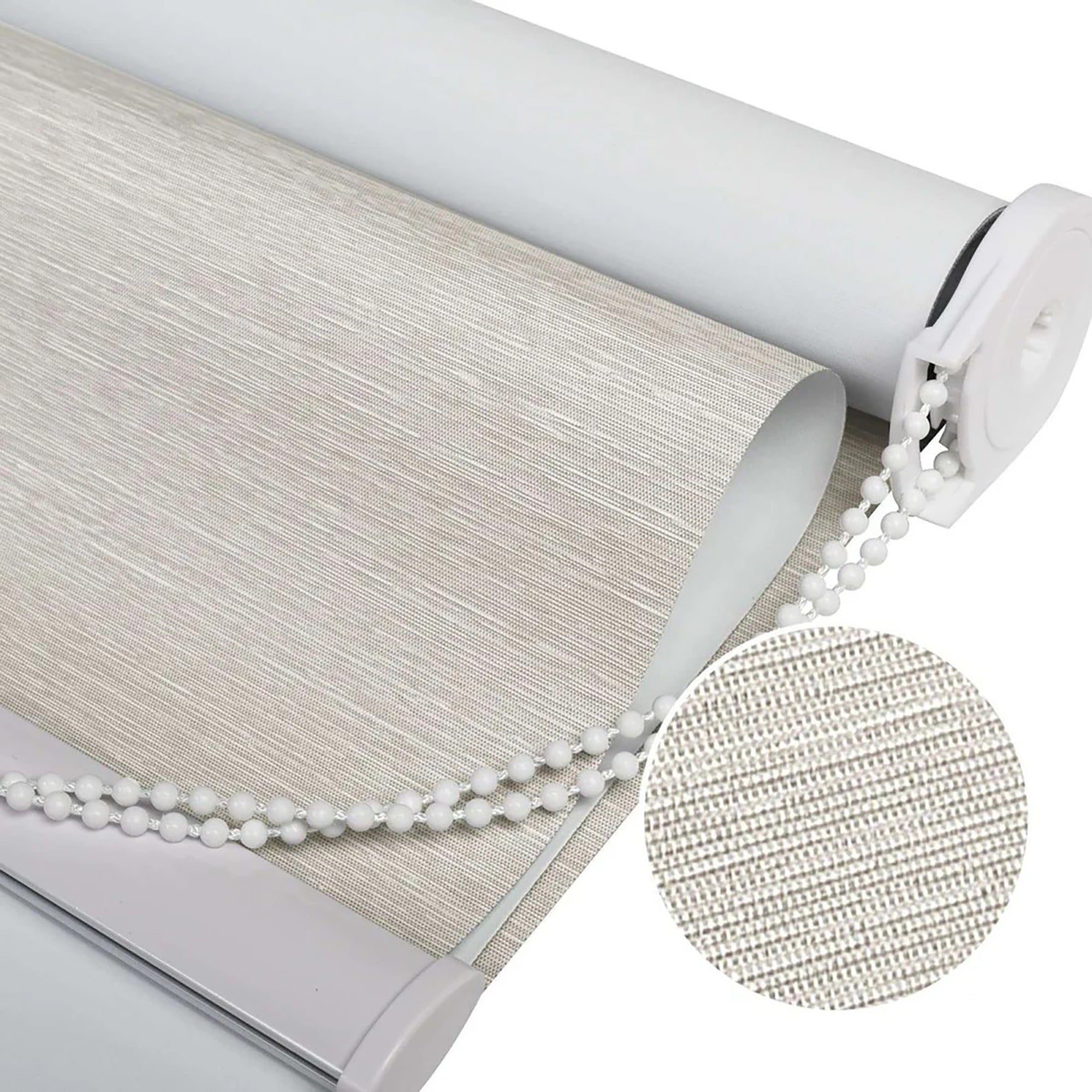 Blackout Roller Shade for Windows 20 x 75 inch – 100% Light Blocking, Thermal Insulated Window Blind with Chain Cord & Child Safety Lock, UV Protection Privacy Shade for Bedroom & Office – Ivory White