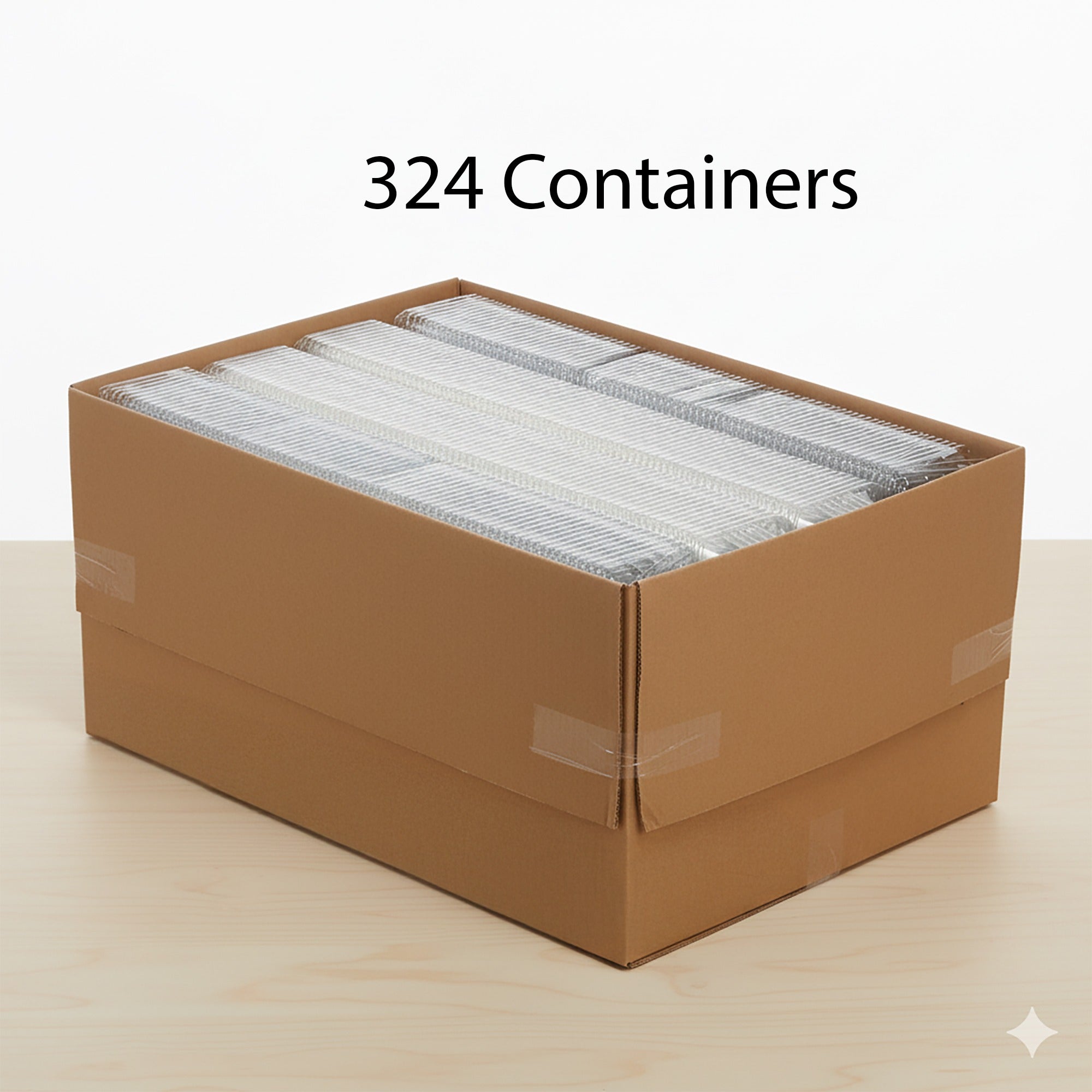 18 oz Clear Vented Clamshell Food Containers with Hinged Lid – 324 Pack Disposable PET Plastic Take-Out Containers for Sandwiches, Fruits, Salads & Pastries Stackable & Recyclable