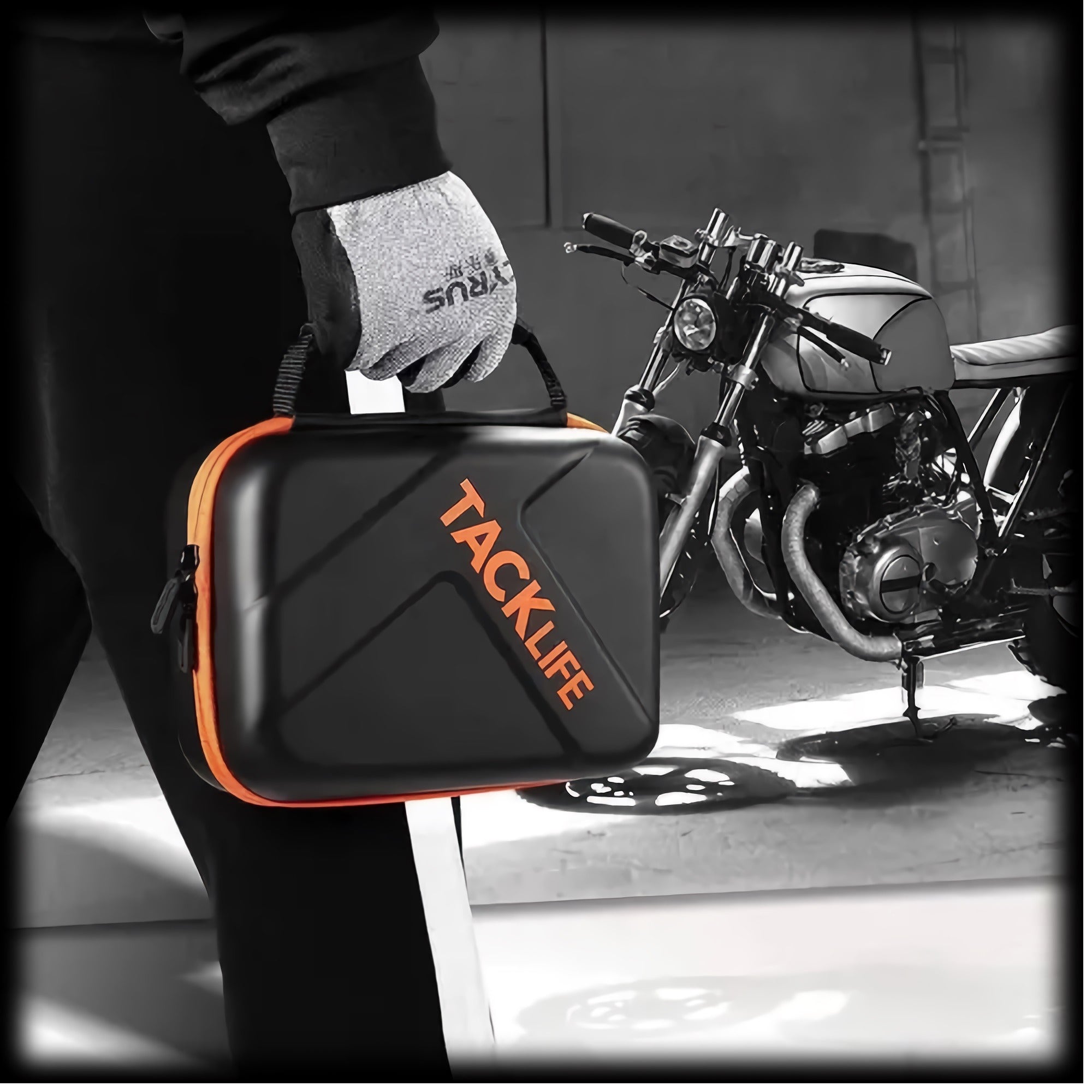 TACKLIFE Protective Case, Portable PU Shell Case with IP65, Durable Zipper & Handle for T6, T8, T8 Pro, Tools - TC80