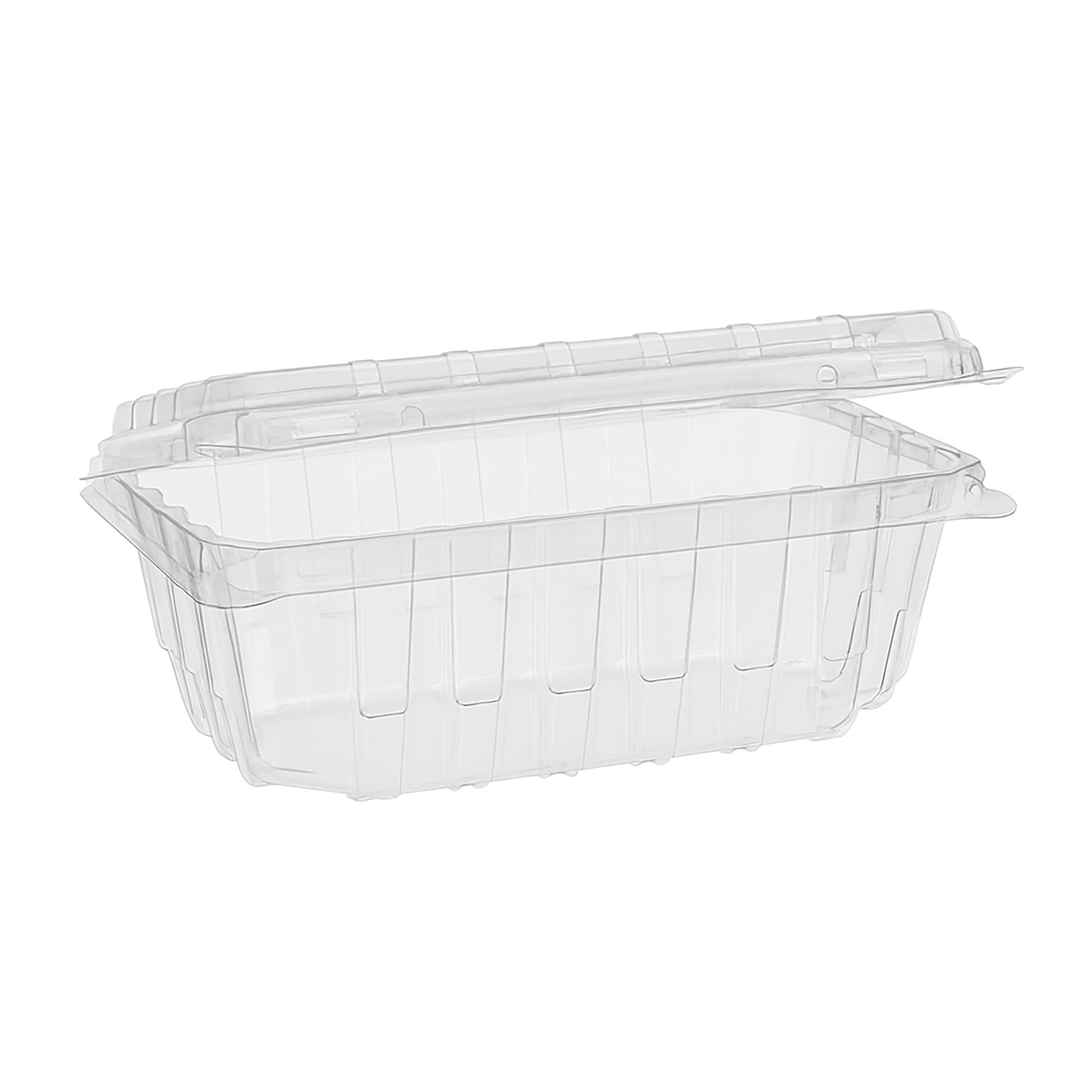 18 oz Clear Vented Clamshell Food Containers with Hinged Lid – 324 Pack Disposable PET Plastic Take-Out Containers for Sandwiches, Fruits, Salads & Pastries Stackable & Recyclable