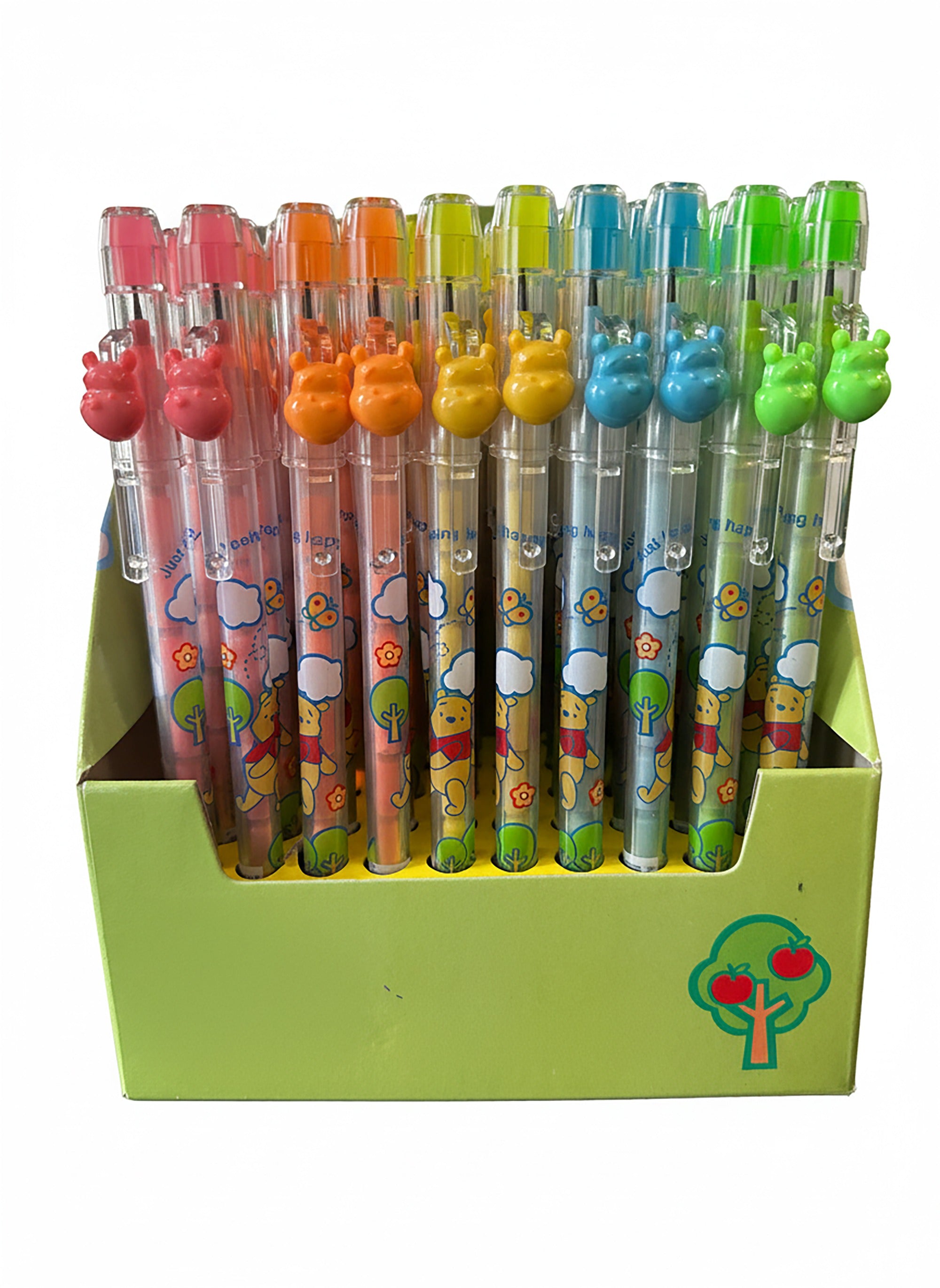 50PCS Push-Type Mechanical Pencils for Kids, Cute Cartoon Design with Animal Topper, 0.7mm Refillable Lead, Colorful Writing & Drawing Pencils for School, Office, Party Favors