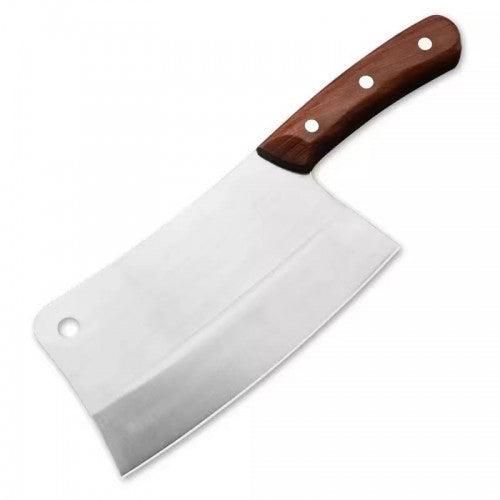 7-inch Blade Japanese  Stainless Steel Bone Chopper Butcher Knife Heavy-Duty Meat Cleaver  knife with Wooden Handle - Toytexx