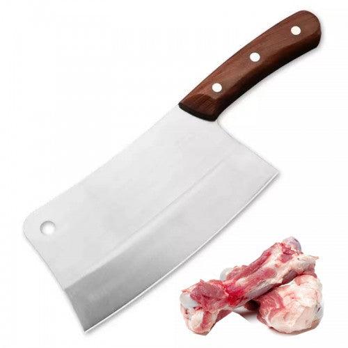 7-inch Blade Japanese  Stainless Steel Bone Chopper Butcher Knife Heavy-Duty Meat Cleaver  knife with Wooden Handle - Toytexx