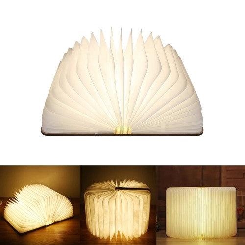 USB Rechargeable LED Foldable Wooden Book Lamp 5-Colour with Bluetooth, Remote Control - Toytexx