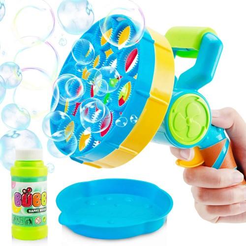 ToyTexx Fast Blowing Bubble Machine Blower with 2 Bubble Wand Attachments for Children Kids Ages 3+ - Toytexx