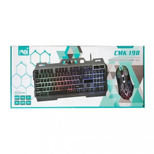 CMK 198 USB Rainbow LED Backlit Gaming Keyboard and Mouse Combo - Toytexx