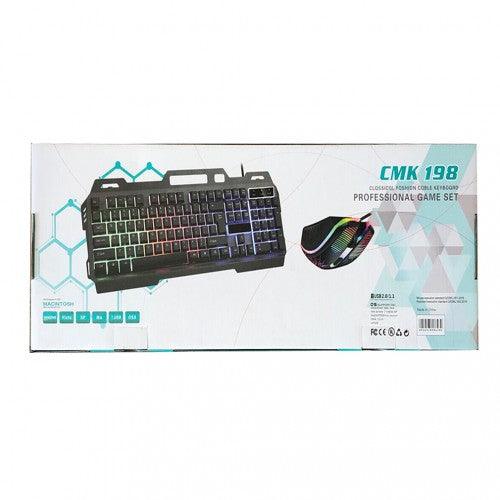 CMK 198 USB Rainbow LED Backlit Gaming Keyboard and Mouse Combo - Toytexx