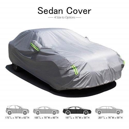 MATCC Car Cover, 440 x 180 x 160cm Waterproof Heavy Duty Car Cover with UV Protection for All Weather, Dust, Scratch Resistant - Toytexx