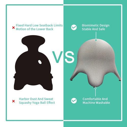 SportShiny Starfish Balance Ball Chair Exercise Stability Ergonomic Chair with Slipcover and Air Pump for Office ; Home (55cm) - Toytexx