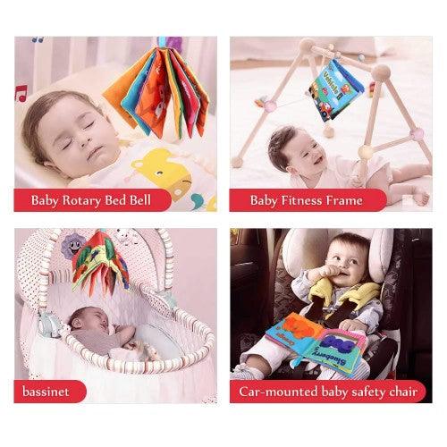 Children Soft Cloth Books Set with Rustling Sound, Skin-safe  for Newborns, Infants, Toddlers (Pack of 6) - Toytexx