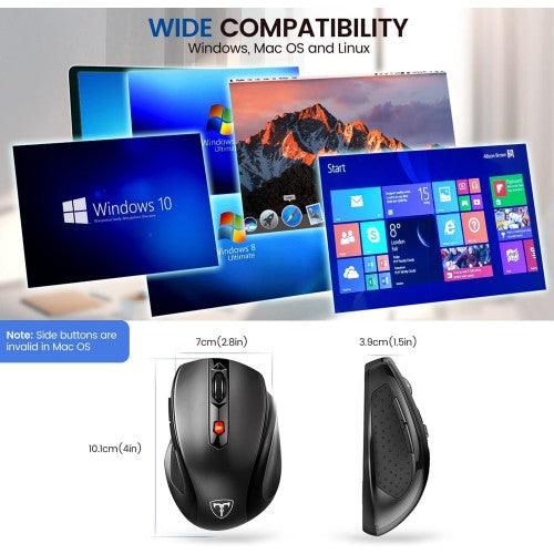 D-09 Wireless USB Mouse for Laptop Lightspeed 5-Level 2400 DPI - Toytexx