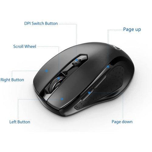 D-09 Wireless USB Mouse for Laptop Lightspeed 5-Level 2400 DPI - Toytexx