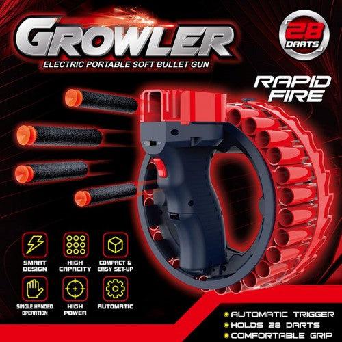 GROWLER Automatic Electric 28 Dart Rapid Fire Blaster Launcher - Toytexx