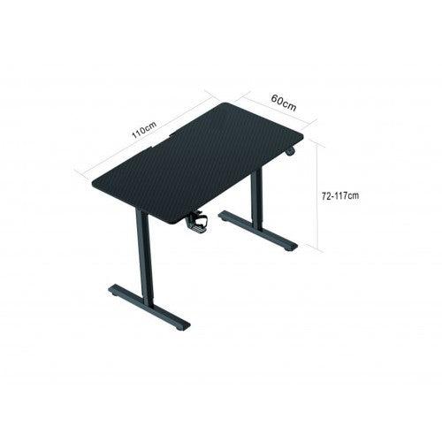 MSW Electric Standing Desk, 110 x 60 cm Steel Adjustable Height Desk, Quick Assembly, Ultra-Quiet Motor - V3-1160 - Toytexx