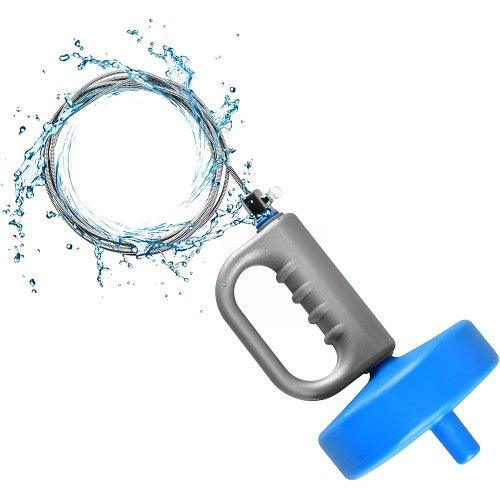 Plumbing Snake Drain Auger, 5M Snake Drain Hair Removal Tool with Stainless Steel Cleaner for Bathtub Drain, Sink, Kitchen and Shower - Toytexx