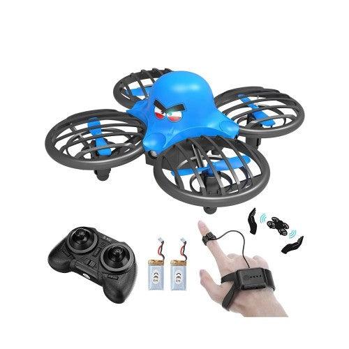F111 Mini Drone with Gesture Sensing Control, 360° Flip, LED Light, Altitude Hold RC Quadcopter - Toytexx