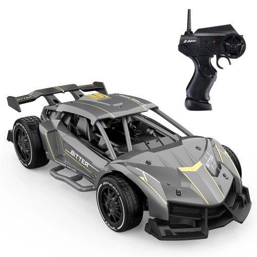 EC05 RC Sports Drift Car, 1:24 Scale RC Car with Alloy Body, 15km/h Max Speed, 2 3.6V Batteries Included - Toytexx